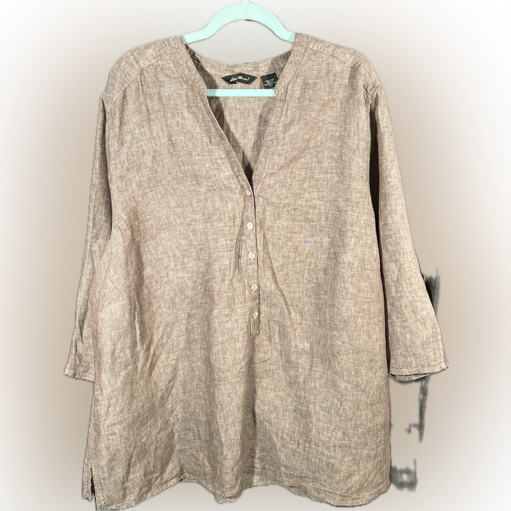 Eddie Bauer Beige Tunic Top